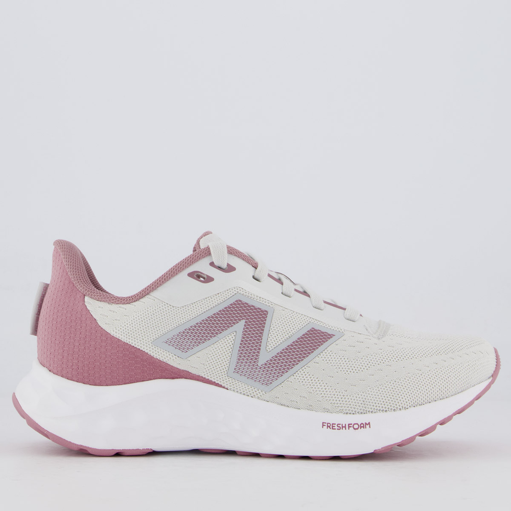 Tênis New Balance Fresh Foam Arishi V4 Feminino Branco e Rosa