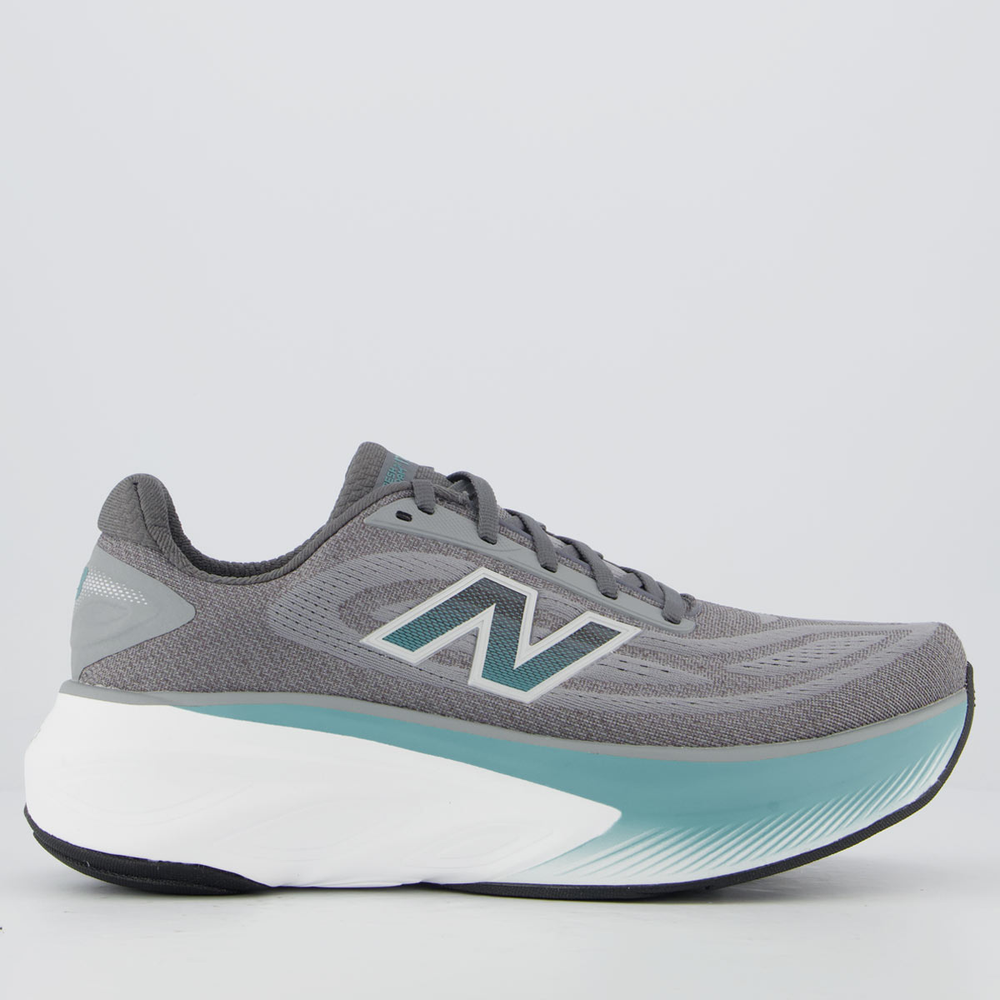 Tênis New Balance Fresh Foam More V6 Cinza e Azul Tênis New Balance Fresh Foam More V6 Cinza e Azul