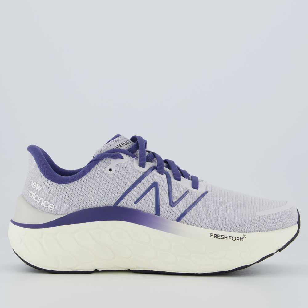 Tênis New Balance Fresh Foam X Kaiha Road Feminino Cinza e Azul Tênis New Balance Fresh Foam X Kaiha Road Feminino Cinza e Azul