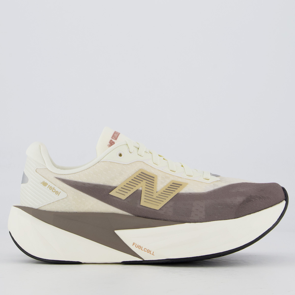 Tênis New Balance Fuelcell Rebel V5 Feminino Off White Tênis New Balance Fuelcell Rebel V5 Feminino Off White