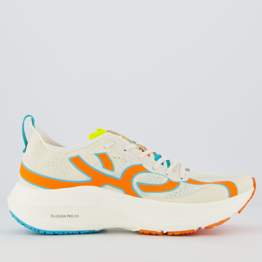 Tênis Olympikus Corre 4 Strava Feminino Off White e Laranja