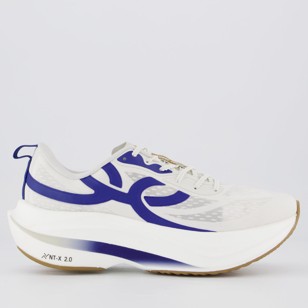 Tênis Olympikus Corre Turbo Feminino Off White e Azul