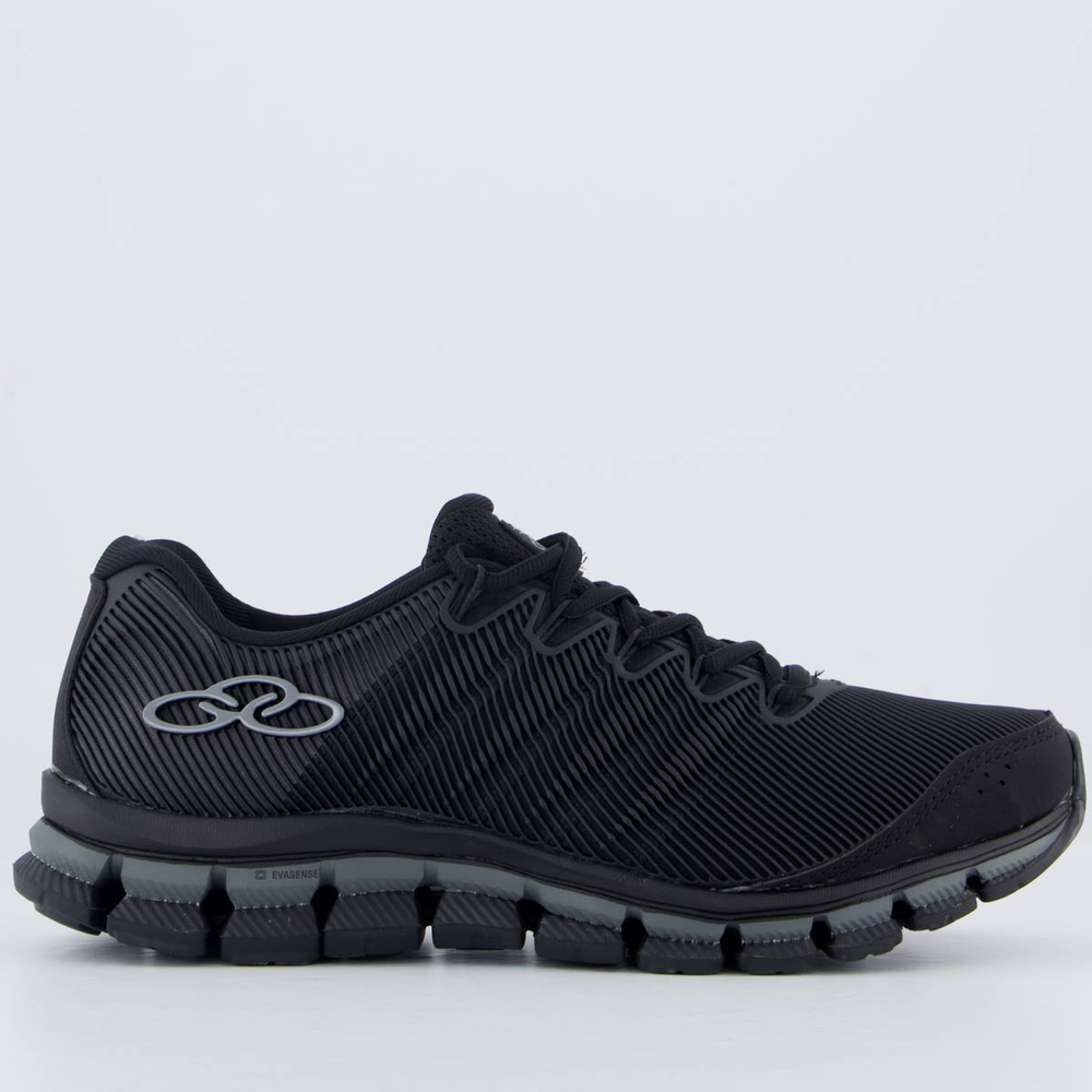 Tênis Olympikus Dynamic Preto e Cinza Escuro Tênis Olympikus Dynamic Preto e Cinza Escuro