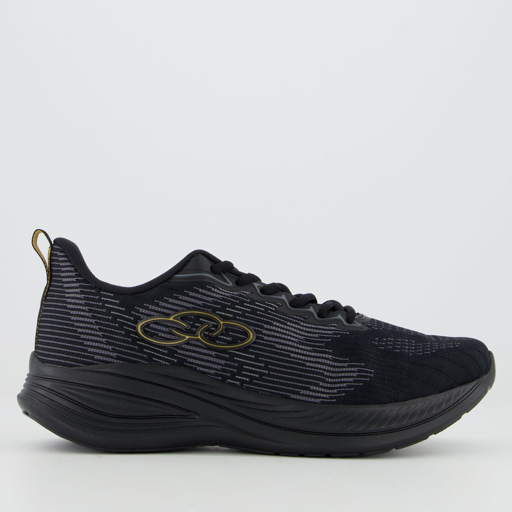 Tênis Olympikus Marte Preto e Dourado