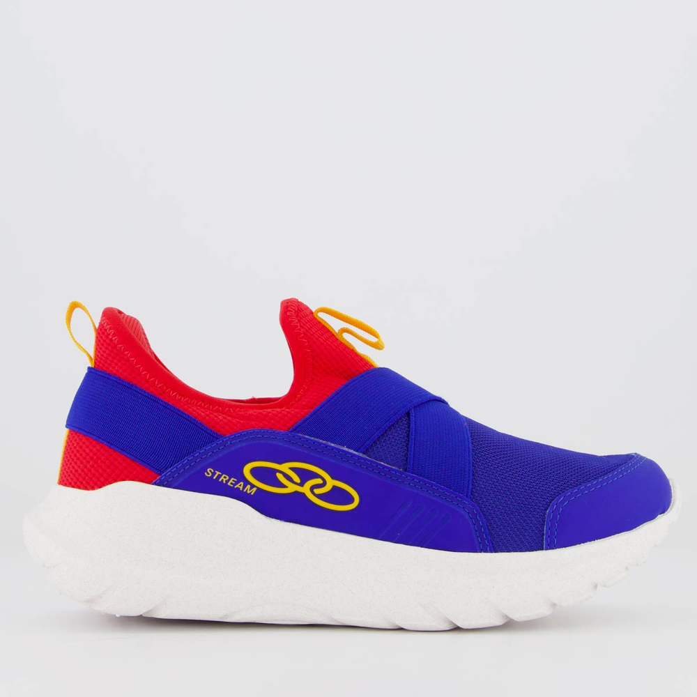 Tênis Olympikus Stream Juvenil Azul e Vermelho Tênis Olympikus Stream Juvenil Azul e Vermelho