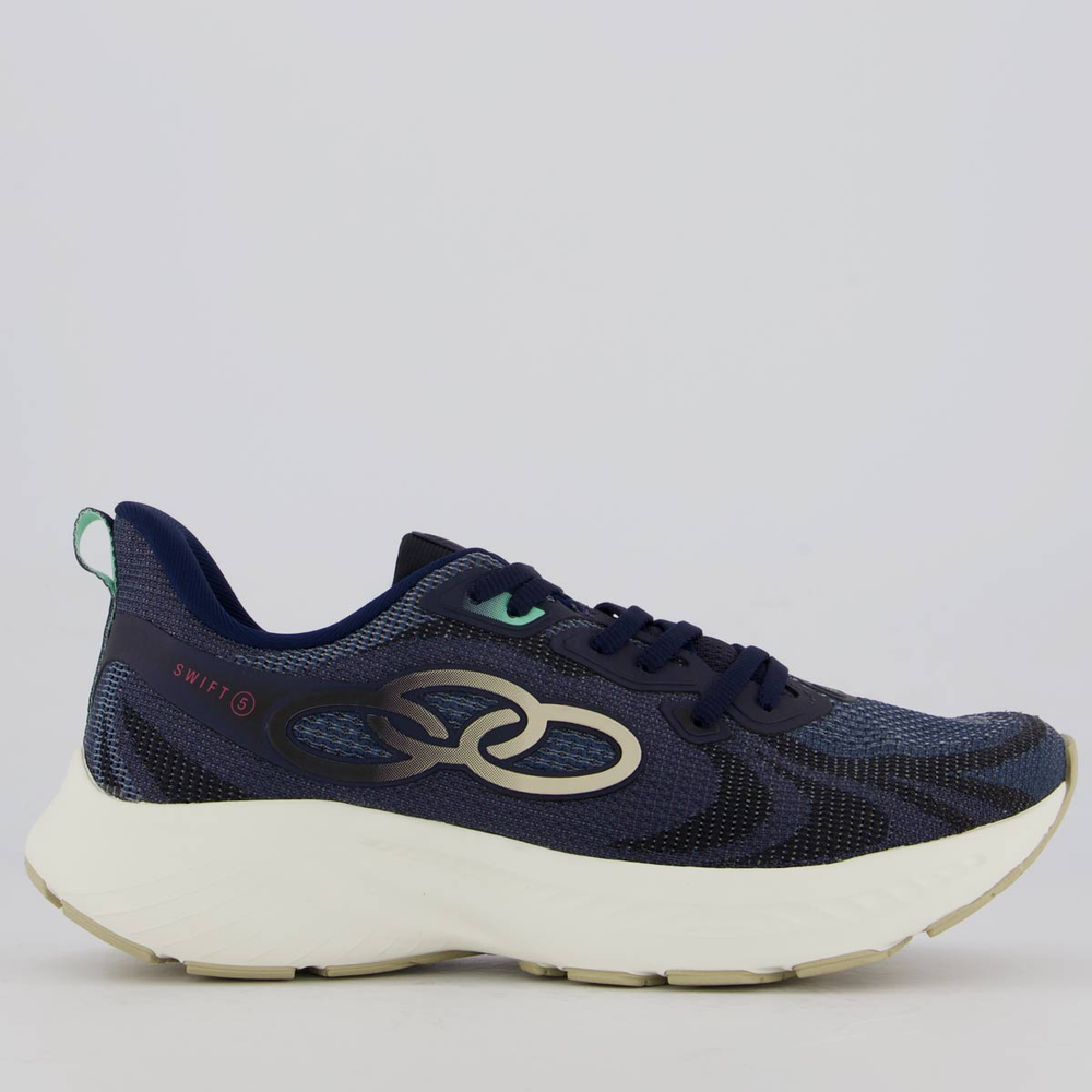 Tênis Olympikus Swift 5 Feminino Azul Marinho e Branco