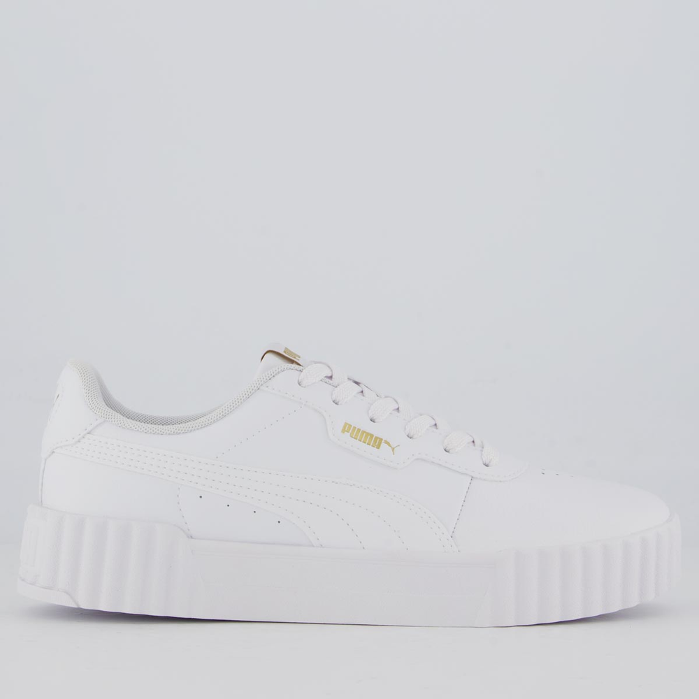 Tênis Puma Carina 3.0 Feminino Branco e Dourado
