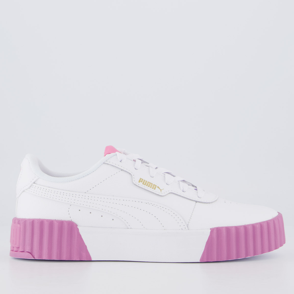Tênis Puma Carina 3.0 Feminino Branco e Rosa II