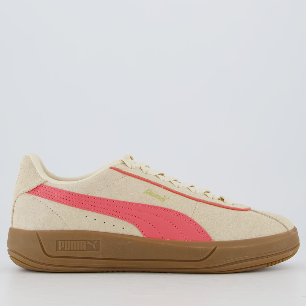Tênis Puma Club Klassika SD Feminino Bege e Rosa