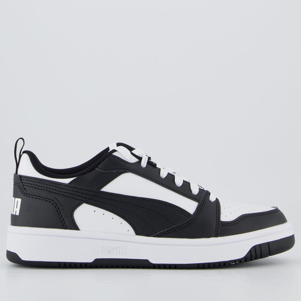 Tênis Puma Rebound V6 Feminino Preto e Branco