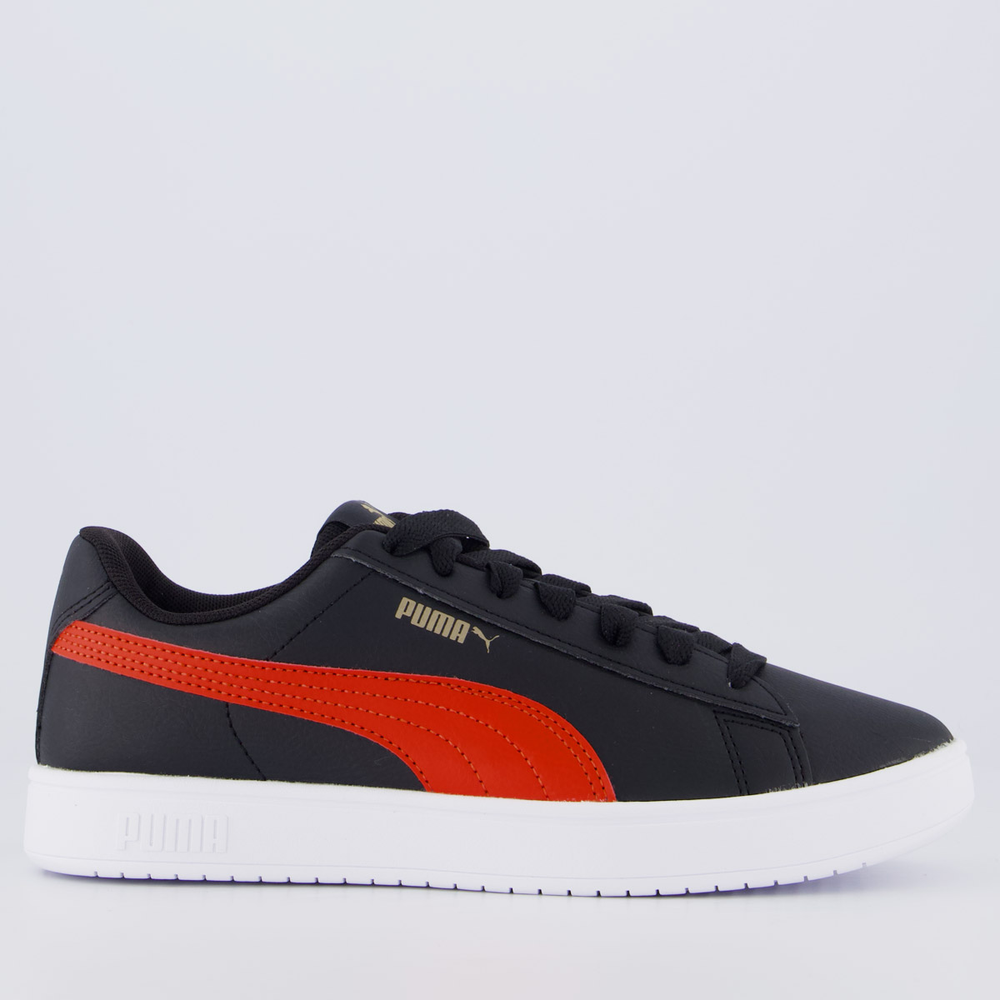 Tênis Puma Rickie Classic Feminino Preto e Vermelho Tênis Puma Rickie Classic Feminino Preto e Vermelho