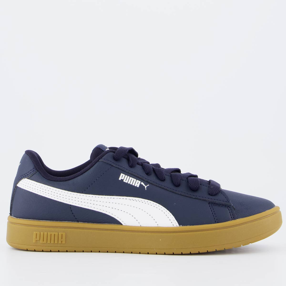 Tênis Puma Rickie Classic Juvenil Azul e Branco Tênis Puma Rickie Classic Juvenil Azul e Branco