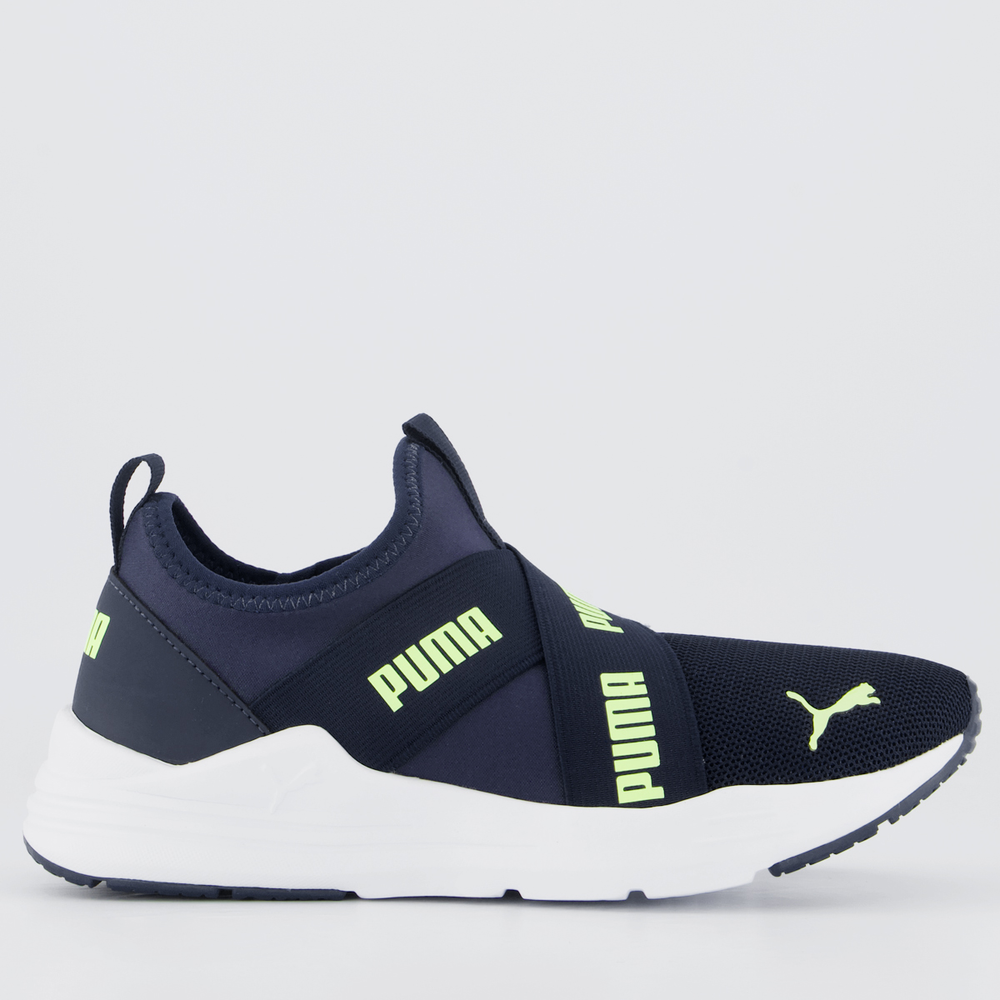 Tênis Puma Wired Run Slip On Feminino Marinho
