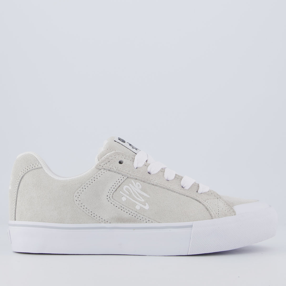 Tênis Qix Chorão Park Cinza e Branco Tênis Qix Chorão Park Cinza e Branco