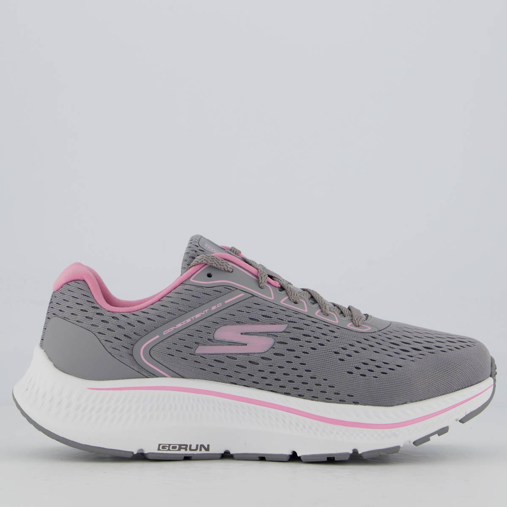 Tênis Skechers Go Run Consistent 2.0 Feminino Cinz