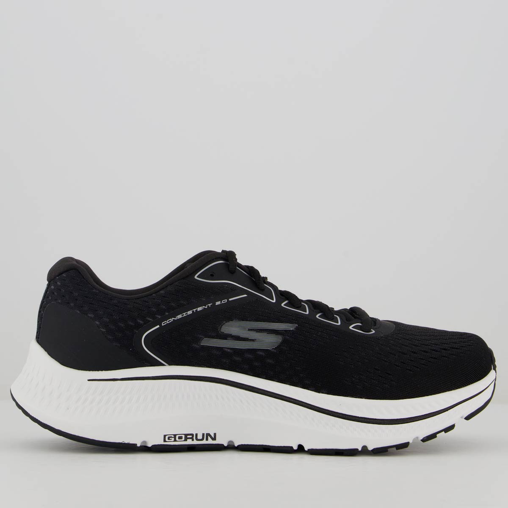 Tênis Skechers Go Run Consistent 2.0 Preto e Branco