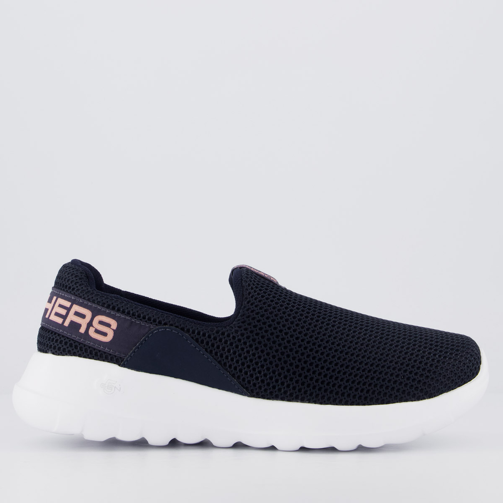Tênis Skechers Go Walk Joy Feminino Marinho e Rosa Tênis Skechers Go Walk Joy Feminino Marinho e Rosa