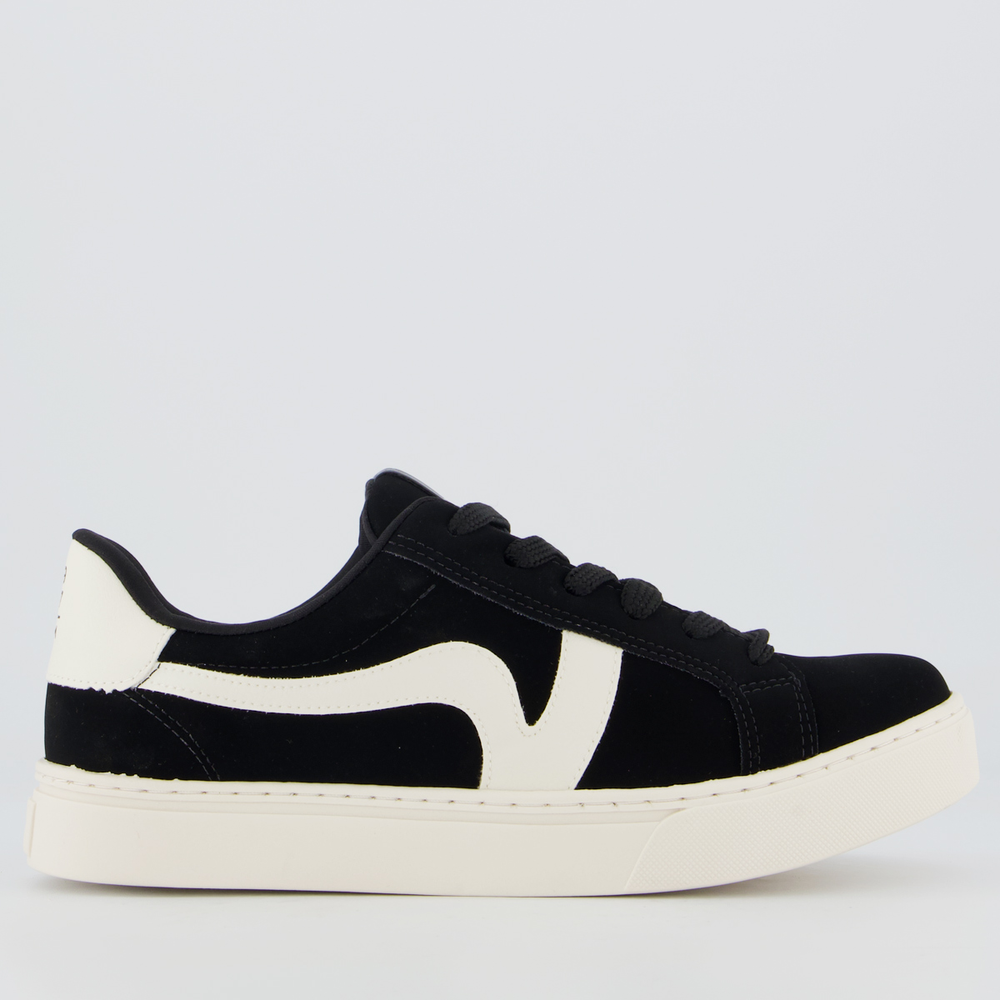 Tênis Via Marte V016 Feminino Preto e Branco Tênis Via Marte V016 Feminino Preto e Branco