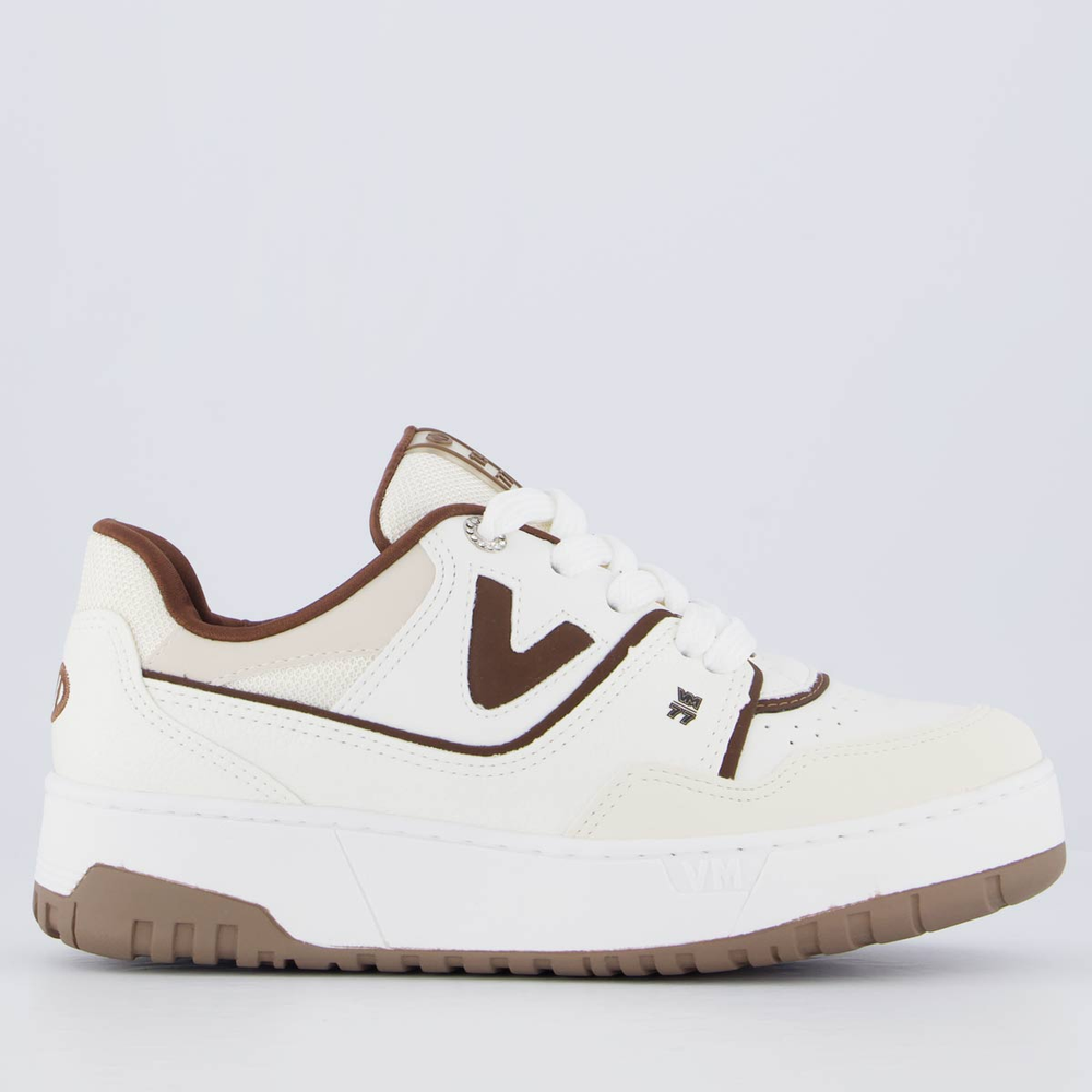 Tênis Via Marte V042 Feminino Branco e Bege