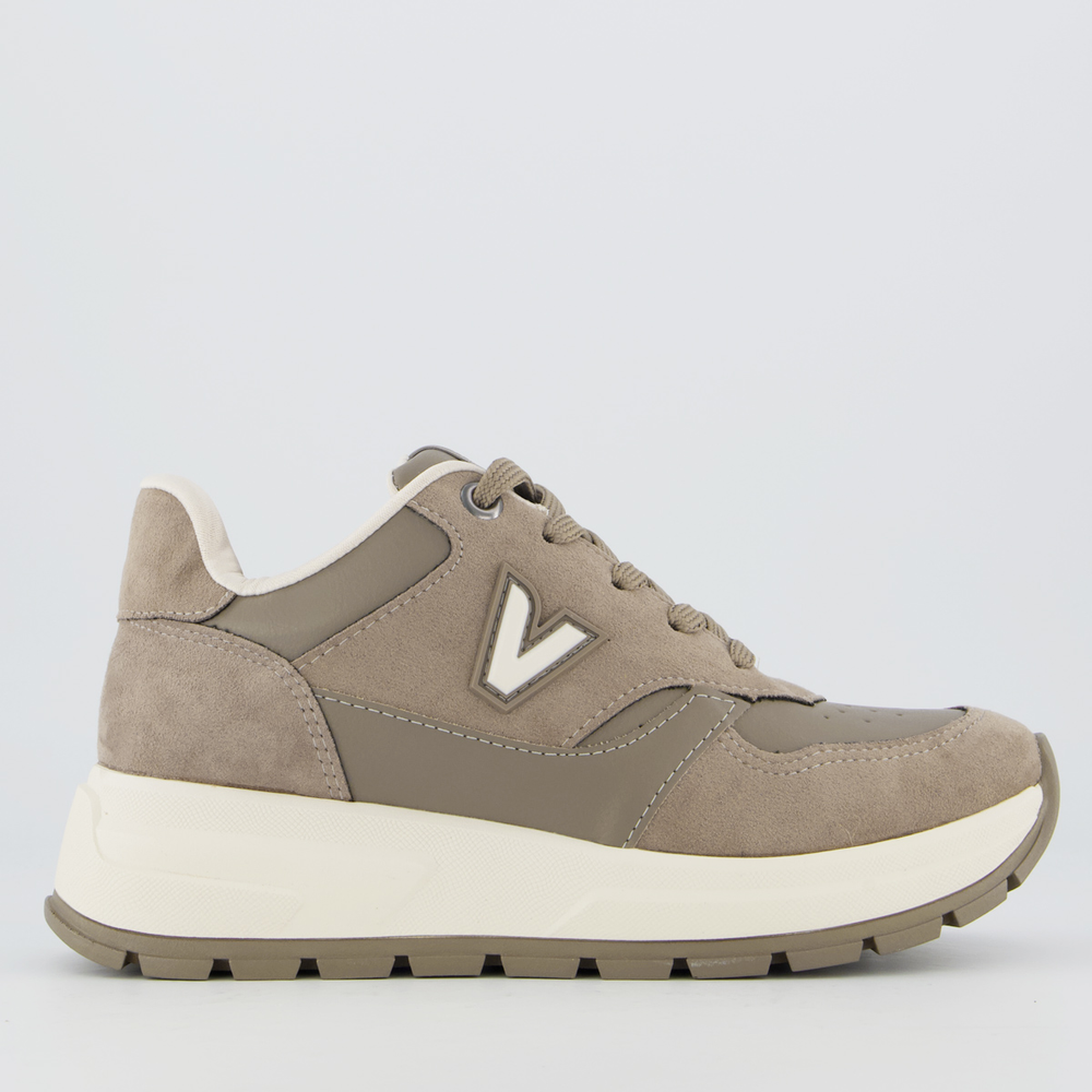 Tênis Via Marte V242 Feminino Marrom e Branco Tênis Via Marte V242 Feminino Marrom e Branco
