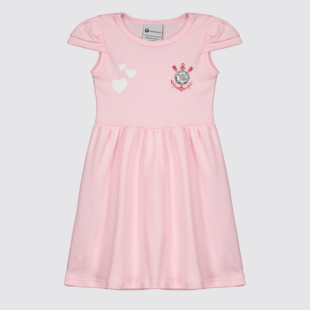 Vestido Corinthians Infantil Rosa Vestido Corinthians Infantil Rosa