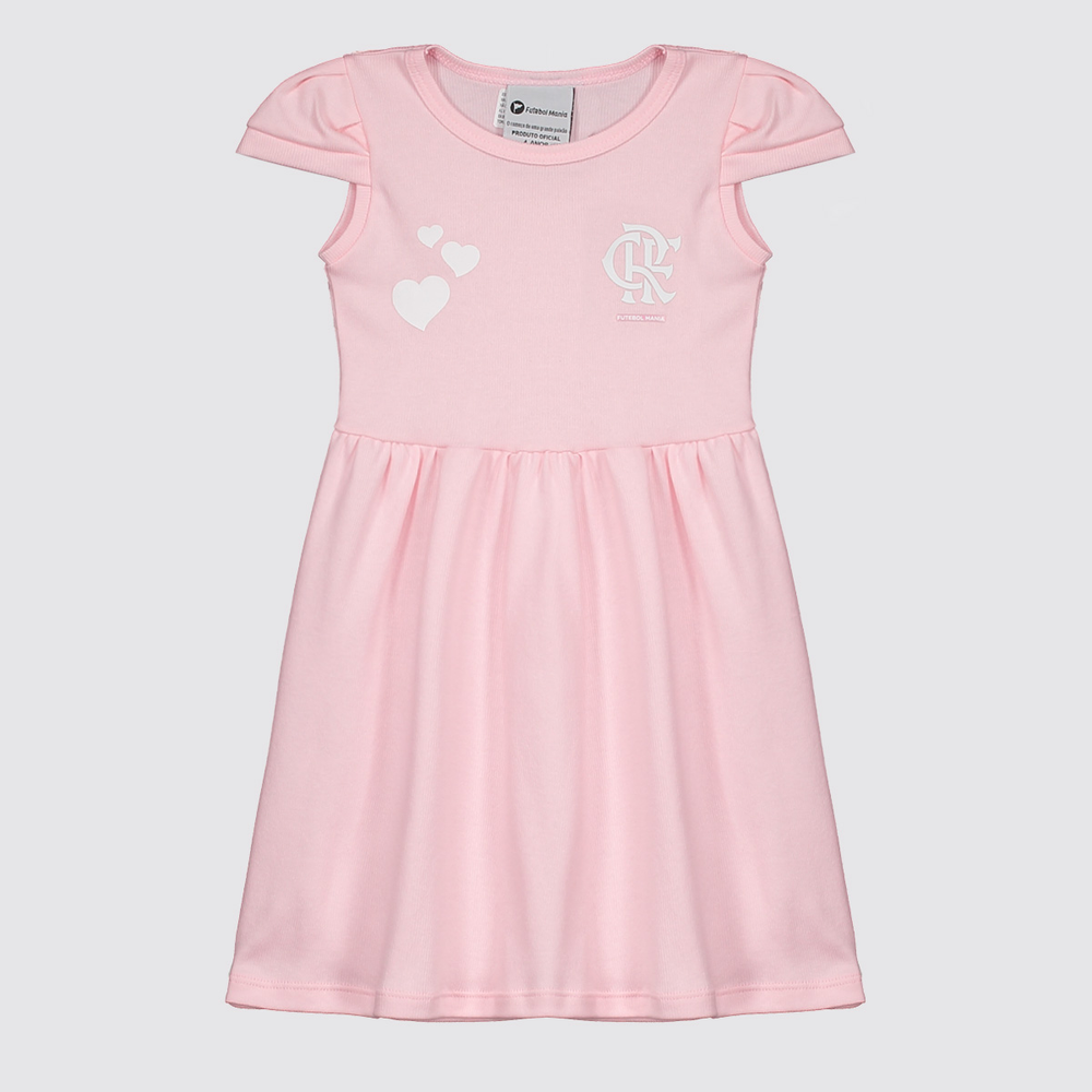 Vestido Flamengo Infantil Rosa Vestido Flamengo Infantil Rosa