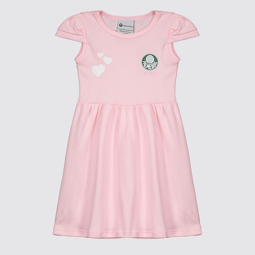 Vestido Palmeiras Infantil Rosa Vestido Palmeiras Infantil Rosa