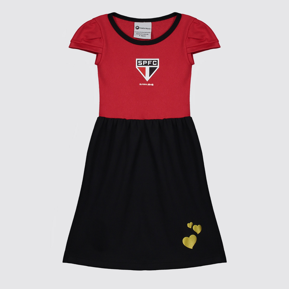 Vestido São Paulo Infantil Preto Vestido São Paulo Infantil Preto
