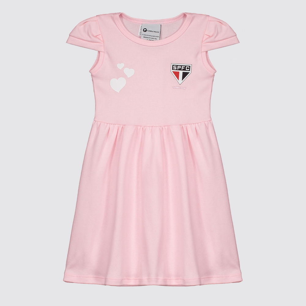 Vestido São Paulo Infantil Rosa Vestido São Paulo Infantil Rosa