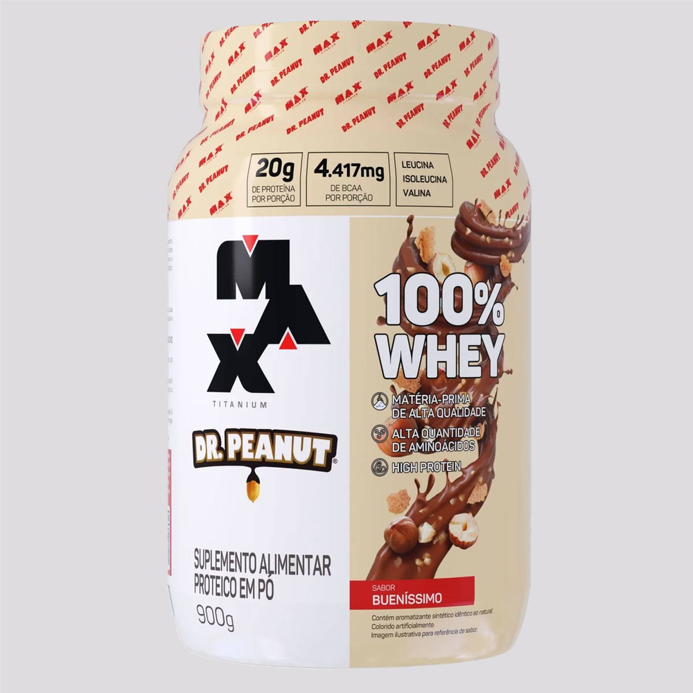 Whey Protein Max Titanium Dr Peanut 100% Whey - 900g Whey Protein Max Titanium Dr Peanut 100% Whey - 900g
