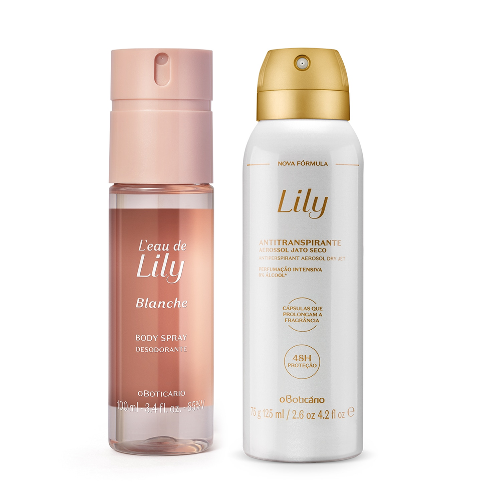 Combo Lily: Body Spray 100ml + Desodorante Antitranspirante 75g Combo Lily: Body Spray 100ml + Desodorante Antitranspirante 75g