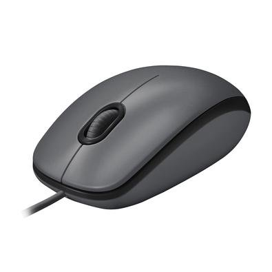 Mouse com fio USB Logitech M100 com Design Ambidestro e Facilidade Plug and Play, Cinza - 910-001601 Mouse com fio USB Logitech M100 com Design Ambidestro e Facilidade Plug and Play, Cinza - 910-001601