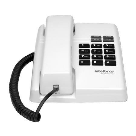 Telefone Intelbras com fio TC 50 Premium Branco Telefone Intelbras com fio TC 50 Premium Branco