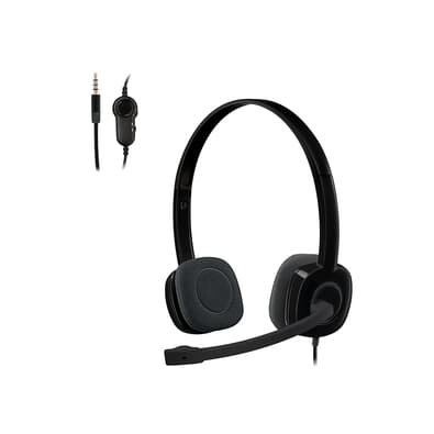 Headset com fio Logitech H151 com Microfone com Redução de Ruído e Conexão 3,5mm - 981-000587 Headset com fio Logitech H151 com Microfone com Redução de Ruído e Conexão 3,5mm - 981-000587