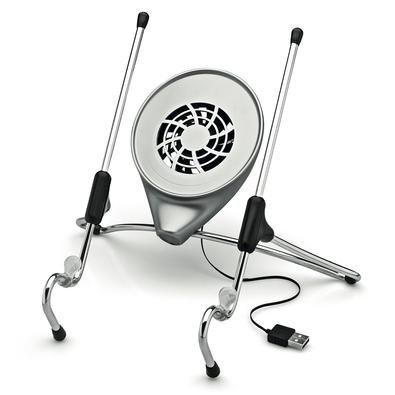 Suporte Ergonômico Octoo Uptable para Notebook com Cooler - Cromado/Cinza UPC-01 Suporte Ergonômico Octoo Uptable para Notebook com Cooler - Cromado/Cinza UPC-01