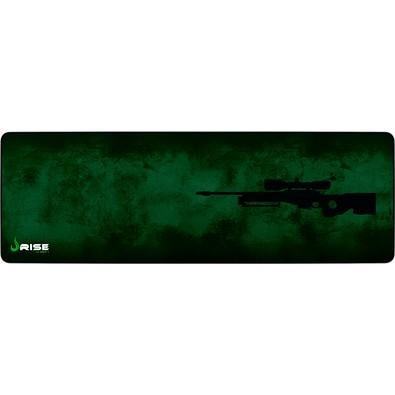 Mousepad Gamer Rise Mode Speed, Sniper, Estendido (900x300mm), Verde, Borda Costurada - RG-MP-06-SNP Mousepad Gamer Rise Mode Speed, Sniper, Estendido (900x300mm), Verde, Borda Costurada - RG-MP-06-SNP