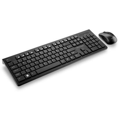 Kit Multi Teclado e Mouse Sem Fio Slim, 1200 DPI, Conexão USB, ABNT2, Preto - TC212 Kit Multi Teclado e Mouse Sem Fio Slim, 1200 DPI, Conexão USB, ABNT2, Preto - TC212