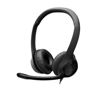 Headset com fio USB Logitech H390 com Almofadas, Controles de Áudio Integrado e Microfone com Redução de Ruído - 981-000014 Headset com fio USB Logitech H390 com Almofadas, Controles de Áudio Integrado e Microfone com Redução de Ruído - 981-000014
