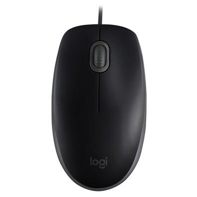 Mouse com fio USB Logitech M110 com Clique Silencioso, Design Ambidestro e Facilidade Plug and Play, Preto - 910-006756 Mouse com fio USB Logitech M110 com Clique Silencioso, Design Ambidestro e Facilidade Plug and Play, Preto - 910-006756