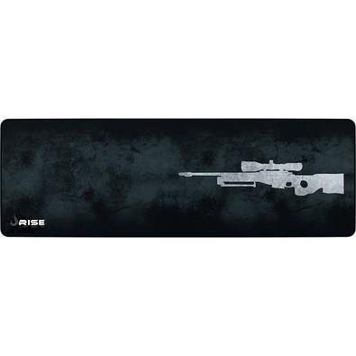 Mousepad Gamer Rise Mode Speed, Sniper, Estendido (900x300mm), Cinza, Borda Costurada - RG-MP-06-SPG Mousepad Gamer Rise Mode Speed, Sniper, Estendido (900x300mm), Cinza, Borda Costurada - RG-MP-06-SPG