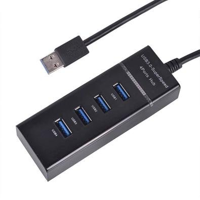 HUB USB 3.0 MD9, 4 Portas, Preto - 9166 HUB USB 3.0 MD9, 4 Portas, Preto - 9166