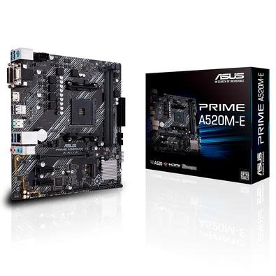 Placa-Mãe ASUS Prime A520M-E, AMD AM4, mATX, DDR4, Preto - 90MB1510-C1BAY0 Placa-Mãe ASUS Prime A520M-E, AMD AM4, mATX, DDR4, Preto - 90MB1510-C1BAY0