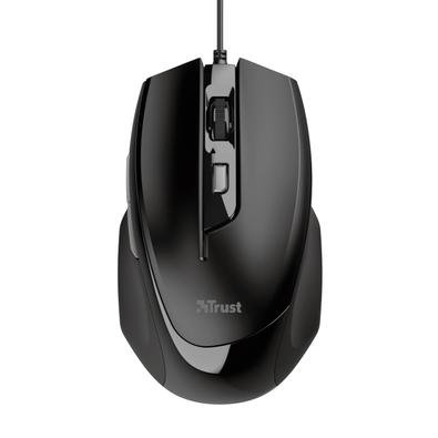 Mouse Trust Voca, Design Confortável, 6 Botões, 2400 DPI, USB, Preto - 23650 Mouse Trust Voca, Design Confortável, 6 Botões, 2400 DPI, USB, Preto - 23650