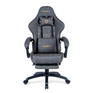 Cadeira Gamer Husky Tempest 700, Até 145kg, Almofadas, Reclinável 150º, PU, Descanso para Pés, Cinza - HCG700CZ Cadeira Gamer Husky Tempest 700, Até 145kg, Almofadas, Reclinável 150º, PU, Descanso para Pés, Cinza - HCG700CZ