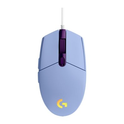 Mouse Gamer Logitech G203 LIGHTSYNC RGB, Efeito de Ondas de Cores, 6 Botões Programáveis e Até 8.000 DPI, Lilás - 910-005852