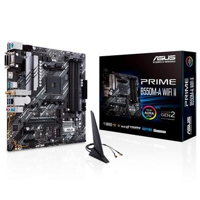 Placa Mãe Asus Prime B550M-A, Wi-Fi II - 90MB19X0-M0EAY0 Placa Mãe Asus Prime B550M-A, Wi-Fi II - 90MB19X0-M0EAY0