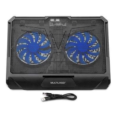 Base com Cooler para Notebook Multi, até 17", com Base Giratória 360° e Ajuste de Altura, Preto - AC382 Base com Cooler para Notebook Multi, até 17", com Base Giratória 360° e Ajuste de Altura, Preto - AC382