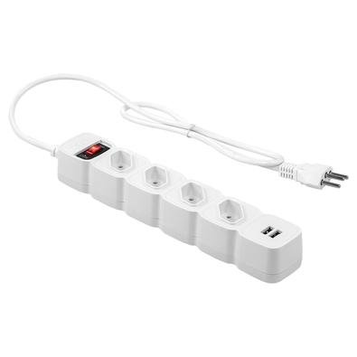 Filtro de Linha Intelbras 4 Tomadas, EPE204, 2 USB, Bivolt, Branco - 4824204 Filtro de Linha Intelbras 4 Tomadas, EPE204, 2 USB, Bivolt, Branco - 4824204