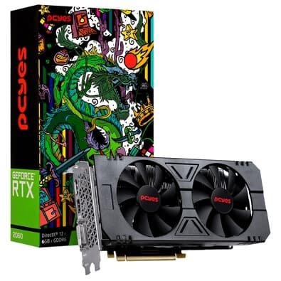 Placa de Vídeo PCyes NVIDIA RTX 2060 Graffiti Series, 6GB, GDDR6, Preto - PA2060RTX6GDF Placa de Vídeo PCyes NVIDIA RTX 2060 Graffiti Series, 6GB, GDDR6, Preto - PA2060RTX6GDF