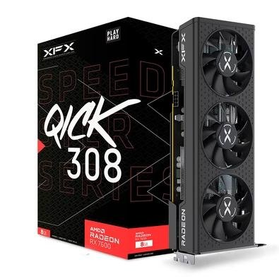 Placa de Vídeo RX 7600 Series Graphics Cards XFX AMD Radeon, 8GB GDDR6 - RX-76PQICKBY Placa de Vídeo RX 7600 Series Graphics Cards XFX AMD Radeon, 8GB GDDR6 - RX-76PQICKBY